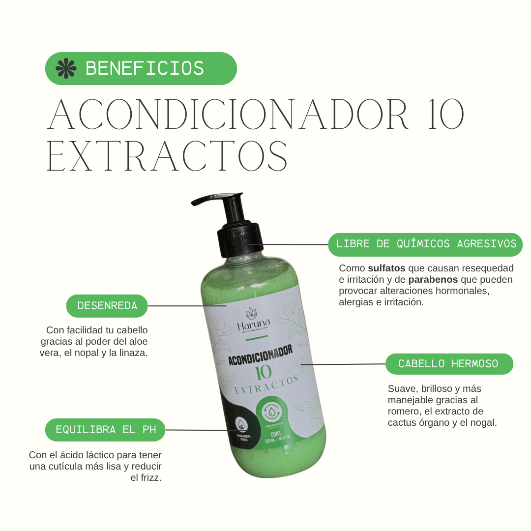 Acondicionador 10 Extractos | Hidratación Profunda