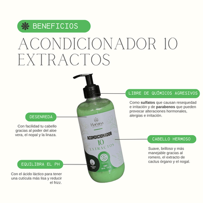 Acondicionador 10 Extractos | Hidratación Profunda