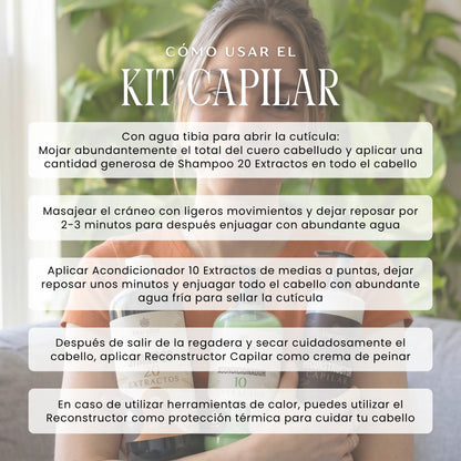 Kit de Cuidado Capilar | Detiene la caída, elimina el frizz y repara el daño